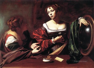 Caravaggio Painting - Marta y María Magdalena Caravaggio